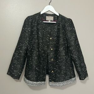 Banana republic tweed color block blazer